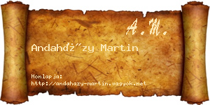 Andaházy Martin névjegykártya